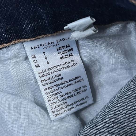 American Eagle Jeans Womens 0 Regular Blue 90s Flare High Rise Stretch Denim - Picture 13 of 14